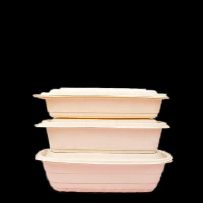 China Sustainable 500ML Biodegradable To Go Food Containers  Microwave Safe for sale