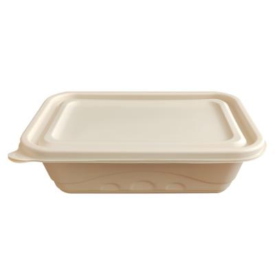 China 650ML corn starch tableware biodegradable take out containers For Fast Food Shops for sale