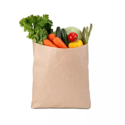 China Custom Printed Vegetable Paper Bags Biodegradable Paper Bags For Supermarket for sale