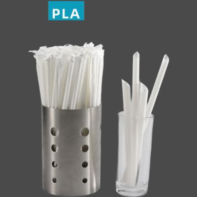 China PLA Polylactic Acid Disposable Drinking Straw Compostable Smoothie Straws for sale