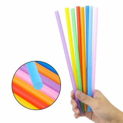 China Biologisch afbreekbare gekleurde pla bestelling 120 grote smoothie straws 10,3 inch extra lange straw wegwerp milkshake straw Te koop