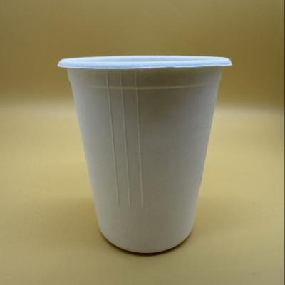 China 12oz Disposable Biodegradable Paper Plup Cup And Lids For Takeaway Coffee Milk Drinks for sale