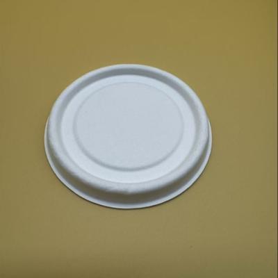 China Disposable 100% Compostable Paper pulp Cup Lid 5oz Cover Disposable Lids With Cups for sale