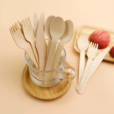 China Eco Life Wooden Cutlery Biodegradable Wooden Cutlery Set Kitchen Wooden Travel Cutlery Set for sale