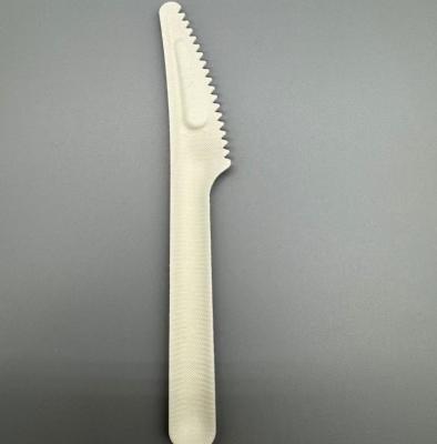 China Wholesale Eco-Friendly Compostable Pulp Paper Disposable Steak Cutter Serrated Knife for sale