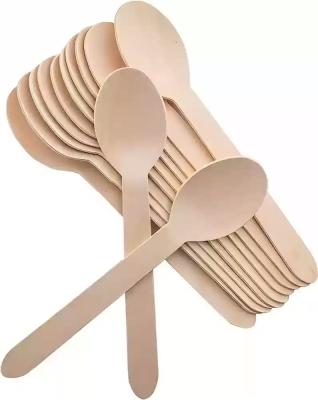 China Biodegradable Disposable Wooden Cutlery Set 100% Eco Friendly Compostable Wooden Food Spoon for sale