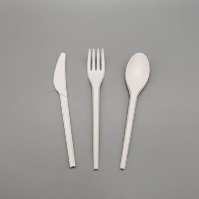 China Heatproof Biodegradable Eco-friendly Customizable Disposable PLA Knife,Fork and Spoon for sale