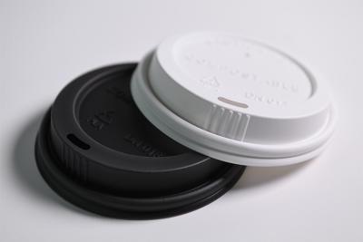 China Biodegradable CPLA Coffee Cup Lid Non Plastic Strawless Lid For Hot And Cold Drink for sale