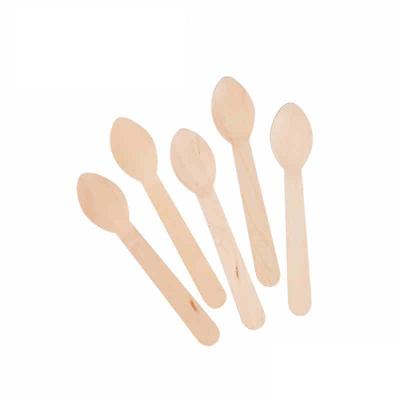 China Disposable Degradable Eco-Friendly Wooden Spoon For Take Out Food Custom Logo for sale