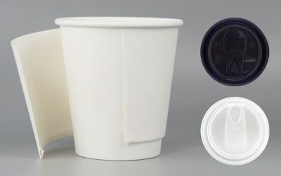 China Recyclable kraft paper cups with logo print double wall thick coffee cups with lid for sale