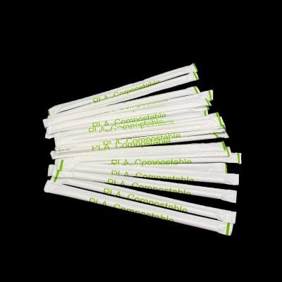 China Eco Friendly PLA Straw Biodegradable Disposable Straws Custom Made for sale