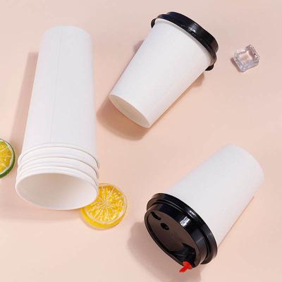 China Customized Disposable Paper Cup Coffee Cup Single-layer Corrugated Wallpaper Coffee Cup With Lid for sale