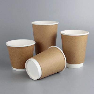 China Eco Friendly Custom Logo Printing Double Wall Paper Compostable Cups For Hot Drink Coffee Tea for sale