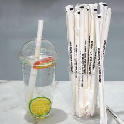 China Wholesale Individually Wrapped Biodegradable Pla Straws Boba Drinking Plastic Straw for sale