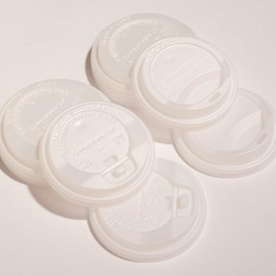 China Customizable Disposable PLA Plastic Cup Lid 6oz 8oz 12oz Cold / Hot Coffee Drinking Cup Lid for sale