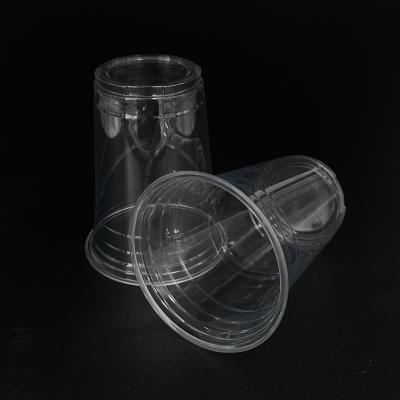 China Takeaway Disposable 8oz 9oz 10oz 12oz 16oz 20oz 24oz Branded Logo Custom Printed Clear Plastic PET Cups for sale