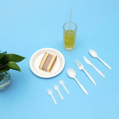 China Compostable 100% Biodegradable Disposable CPLA Cutlery Set With Box CPLA Knife for sale