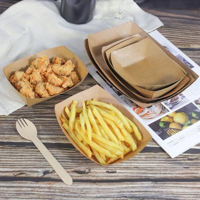 China Versatile Kraft Paper Boat Tray Oven,burger Holder Box for sale