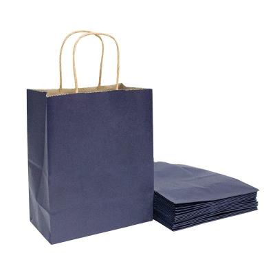 China OEM Factory Price Recyclable Kraft Brown Paper Bag with Rope Handle Your logo Flat Handle for sale