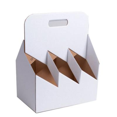 China Custom Eco Kraft Paper Cup Holder voor melk thee dranken bier 4 verpakkingen 6 verpakkingen wijn verpakking Te koop