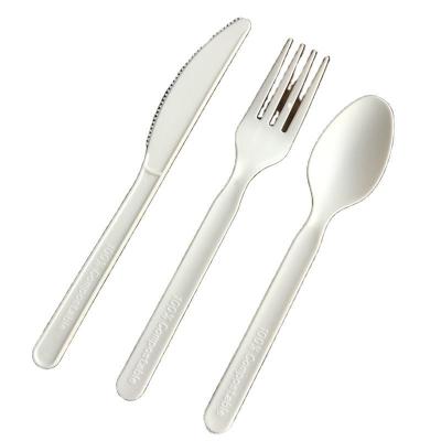 China ECO-Friendly CPLA Cornstarch Cutlery Knife Colher e garfo Compostable Disposable Cutlery à venda