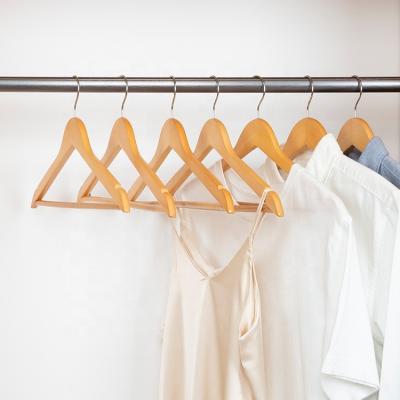 China Contemporary Wholesale Wooden Shirt Hangers Coat Manufacturer For Wooden Hangers for sale