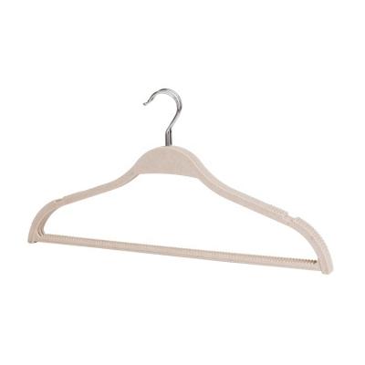 China Straw Plastic Hangers Non Slip Contemporary Space Saving Wheat Coat Shirt Hangers for sale