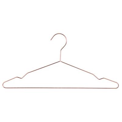 China Strong Copper Gold Metal Wire Hangers Eco-friendly Material, Coat Hanger, Standard Suit Hangers for sale