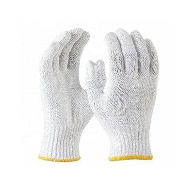 China Reusable Poly Cotton Blend Reusable String Knitted Gloves for sale