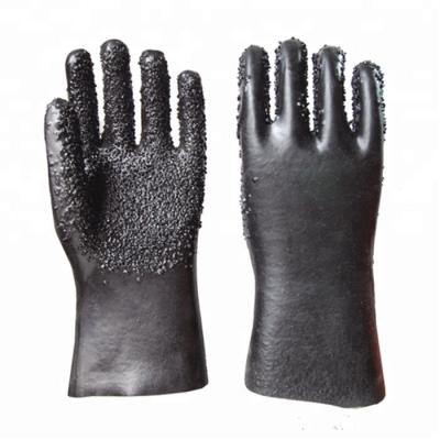 China PVC Anti-Slip Anti-Slip Chemical Resistant Gloves With Rubber Dots Anti-slippery for sale