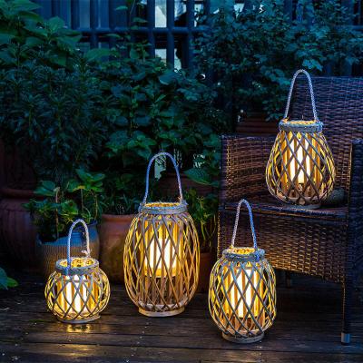 China Indoor outdoor wedding party etc. Gray Color Finished Use As Home Basket Decoration Willow Cylinder Lanterns Hanging Lantern for sale