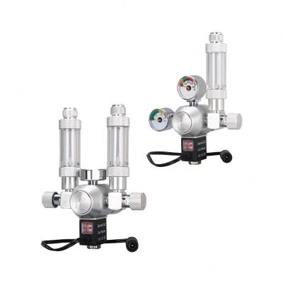 China WYIN ZRDR Aquarium Viable CO2 Meter CO2 Dual Pressure RegulatorsG5/8 W21.8 CGA320 M22 With Solenoid for sale