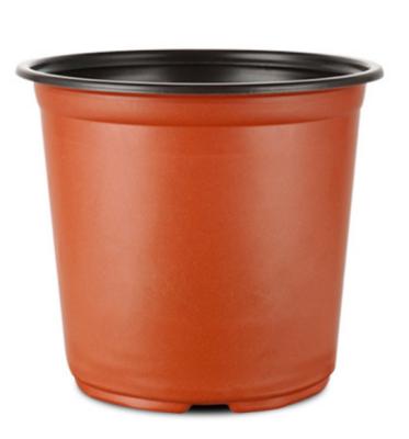 China Wholesale CLASSIC Succulent Thick Soft Plastic Flower Pot Two Color Cup Nursery Pot Nutrition Bowl Gallon Pot Two Color for sale