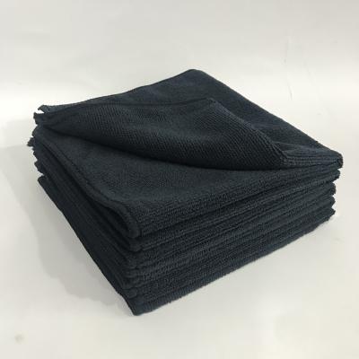 China QUICK DRY Super Absorbent Car Cleaning Towel Black Microfiber Towel for sale