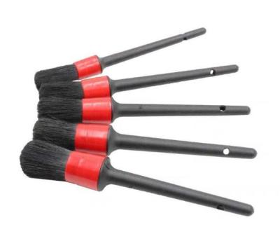 China Soft Retail 5pc Hog Car Boar Automotive Auto Car Hair Detailing Brush for sale