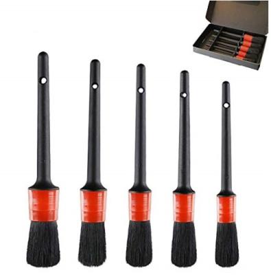 China Car Detailing Pack 5 Boar Soft Car Detailing Bristle Brush For Car Detailing for sale