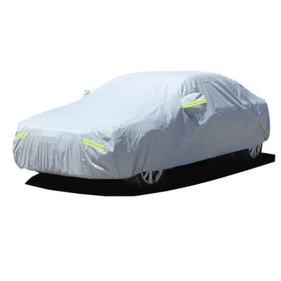 China Quick Easy 190t Polyester Taffeta Waterproof Zipper Door Waterproof Custom Car Cover for sale