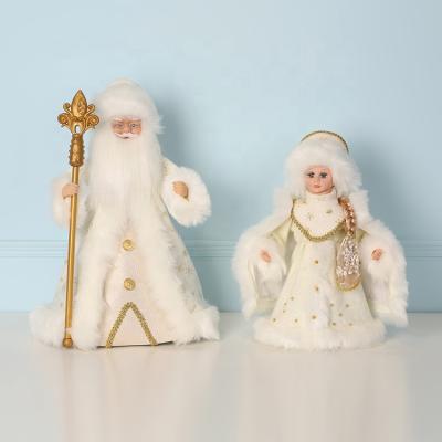 China SOTE Beautiful Snegurochka Christmas Decoration Russian Snow Girl Flexible Plastic Toy With Music Party for sale