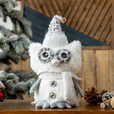 China SOTE M1005 Owl Christmas Decorations White Owl adorable animal fabric ornaments for Christmas trees for sale