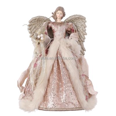 China Ceramic Christmas Angel Tree Topper Christmas Ornaments Brown Angel Figure from Fabric+Ceramic+PVC SOTE A26 for sale