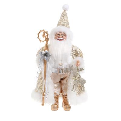 China Santa Claus Decoration More Size Santa Claus Figurines Acrylic X Christmas Cloth SOTE 45/60/90/120CM MAS Decorations for sale