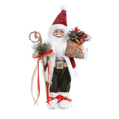 China Cloth SOTE S1077 12 inch 18 inch 24 inch 36 inch set of 48 inch Christmas Santa Claus figurines Figure Decorations Standing Santa for sale