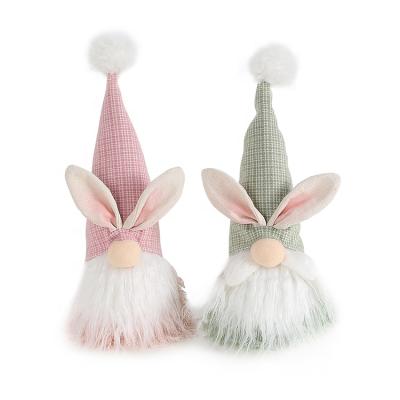 China Fabric SOTE E1016AB Pink Easter Gnomes Plush Doll Green Rabbit Christmas Gnomes for sale