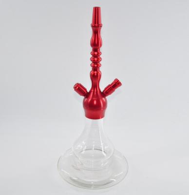 China Colorful Red Shisha Glass Hookah Stainless Steel Hookah Hookah Designs for sale