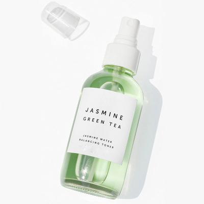 China Private Label 100% Natural Organic Facial 120ml Moisturizing Toner Skin Care Jasmine Green Tea Spray Toner for sale