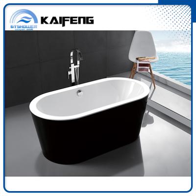 China Best Selling Black Small Freestanding Acrylic Soaking Tub for sale