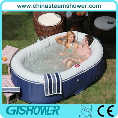 China Indoor And Outdoor 2 Person Portable Inflatable Hot Tub With Air Bubble for sale