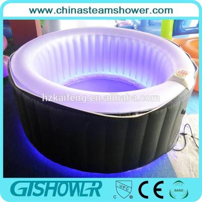 China Massage 2 Person Outdoor Spa Soft Tub With LED Light for sale