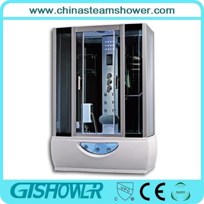 China With Cheap Frame Aqua Glass Sauna Steam Shower Cabin for sale