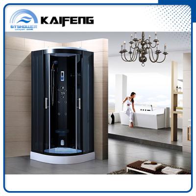 China With Full Frame Black Corner Prefab Shower Enclosure for sale